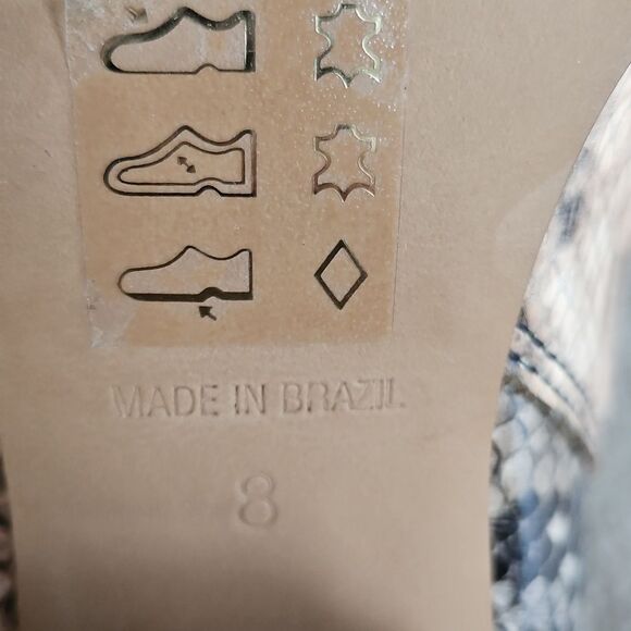 Madewell The Regan Boot in Snake Embossed Leather Size 8 - Picture 7 of 8